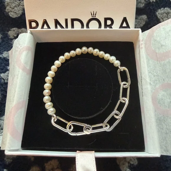 Pandora Silver and Pearl Bracelet - Picture 2 of 3